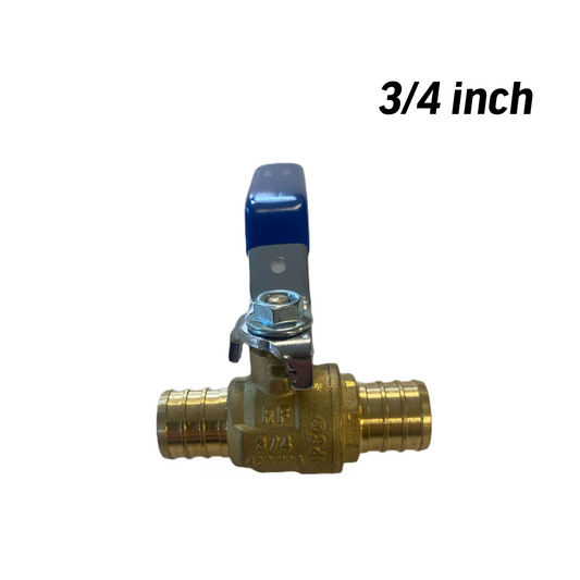 3/4 inch PEX Ball Shut Off Valve | Lead-Free Brass | PEXxPEX | Hot & Cold Water Systems | Fits All PEX Tubing | cUPC Certified