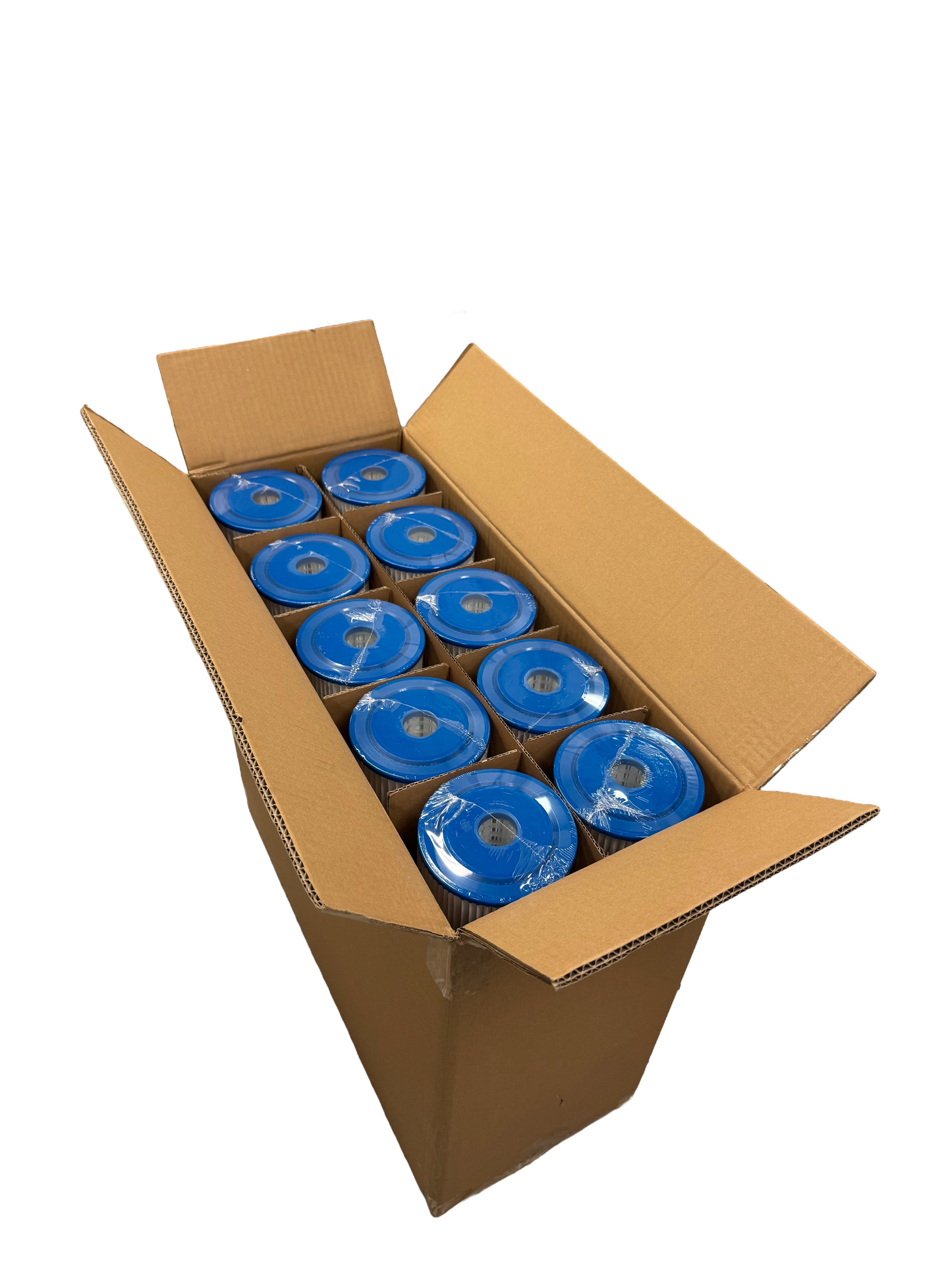 20 inch | 5 Micron | Pleated Big Blue Sediment Filter | 20" x 4.5" | High-Flow Sediment Water Filter Cartridge | Case of 10