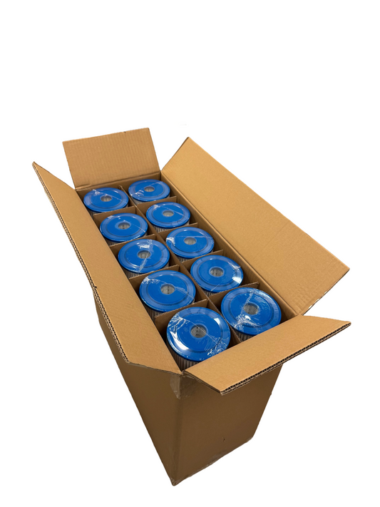 20 inch | 5 Micron | Pleated Big Blue Sediment Filter | 20" x 4.5" | High-Flow Sediment Water Filter Cartridge | Case of 10